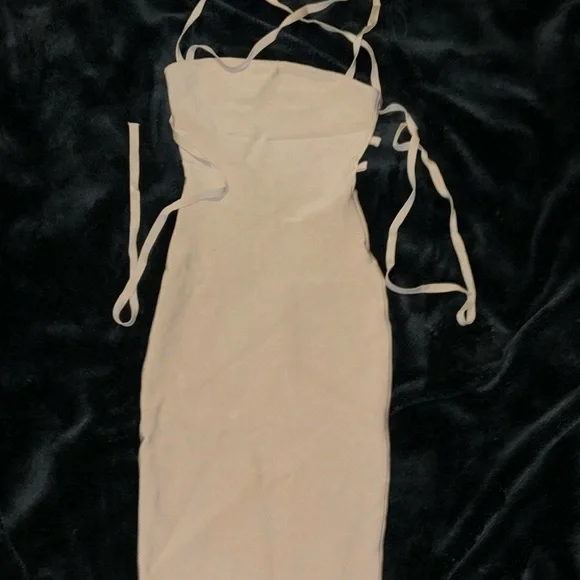 strapless open back dress Modal Halterneck Maxi Dress in Lemon Sherbet - Xs